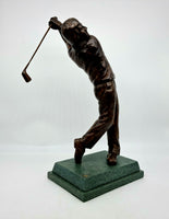 Golf Trophy Portrait of Seve Ballesteros on a two tier base