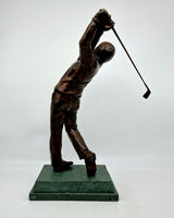 Golf Trophy Portrait of Seve Ballesteros on a two tier base