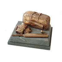 Cricket Trophy. High quality bronze on slate cricket award trophy-SC6