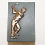 Golf trophy of Miniature Golf Plaque of Male Golfer Driving Min12