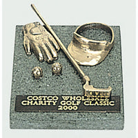 Golf trophy of Miniature Glove Visor & Putter Min7