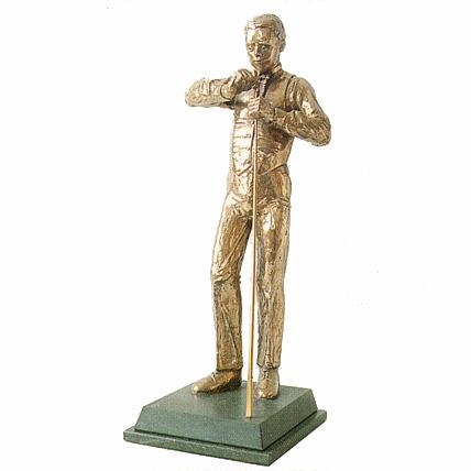 Snooker Player with Cue trophy. A great award or gift for a snooker player-S15