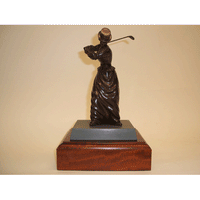 Golf trophy of Victorian Lady golfer  - 10"/25cm S59PT