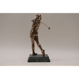 Golf trophy of Lady golfer driving - 11"/28cm S65