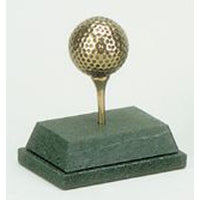 Bronze Golf Ball & Tee Trophy - 3.75"/9cm SC53